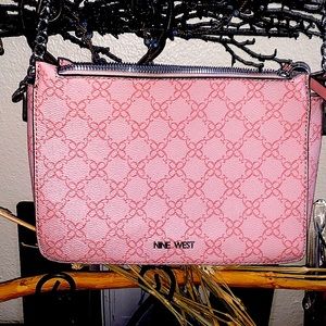 Adorable Nine West Bubble Gum Pink Crossbody Purse